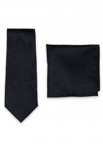 Set Krawatte und Kavaliertuch Paisley-Motiv