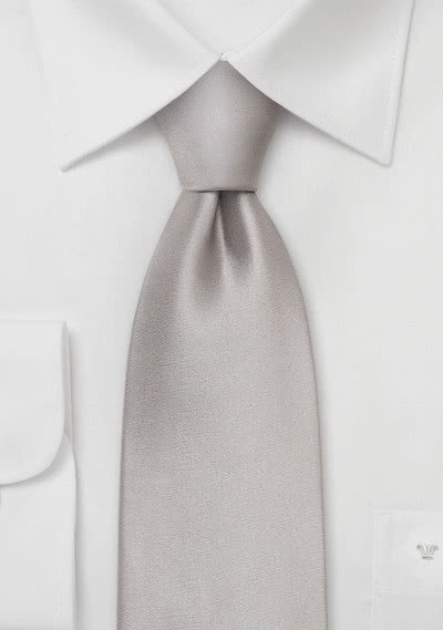 Krawatte silber matt glänzend - 