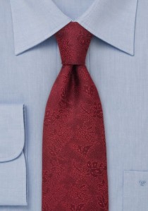  - Krawatte weinrot rote Ranken