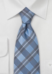  - Krawatte Glencheck blau kupfer