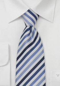  - Clip-Krawatte fein gestreift blau