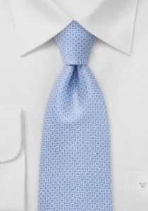 - Krawatte Kastenmuster hellblau weiß