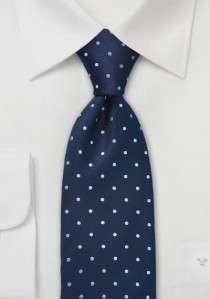  - Krawatte Tupfen königsblau mit hellblau