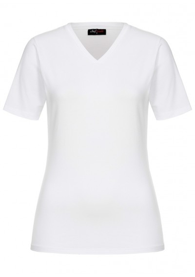 Damen-TShirt mit Stretch Baumwolle weiß preiswert