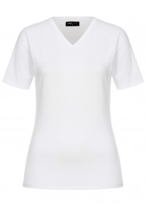 Weißes Damen-Shirt mit Stretch (chefmade)