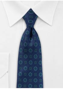 Seiden-Krawatte Embleme navy
