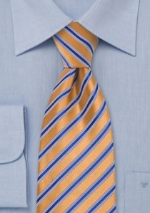  - Clip-Krawatte Streifendessin Orange