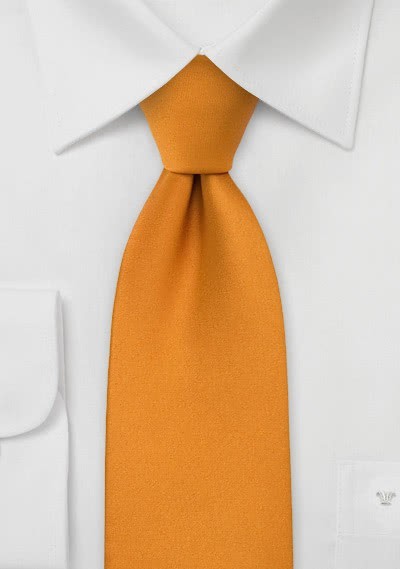 Clip-Krawatte orange einfarbig - 