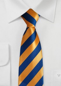 Gummizug-Krawatte orange blau