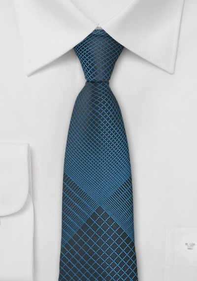 Krawatte Netz-Muster petrol - 