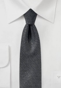 Glitzer-Krawatte schwarz silberfarben