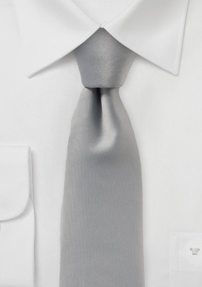 Modische Krawatte unifarben silber - 