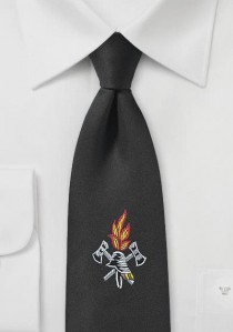  - Feuerwehr-Krawatte schwarz