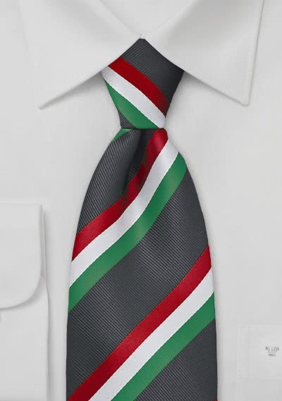 National-Krawatte Ungarn in rot, weiß und grün - 