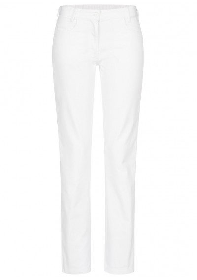 Weiße Damen Hose im Five-Pocket-Style - 
