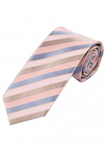  - Krawatte Streifenmuster rosa hellblau silber