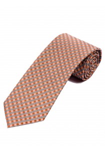  - Krawatte Struktur-Muster orange grau