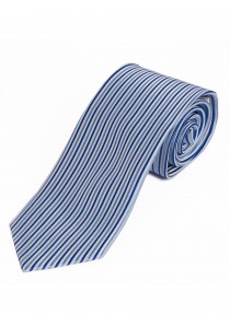 Herrenkrawatte vertikale Streifen silber blau
