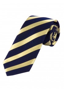 XXL-Krawatte Streifen blassgelb navy