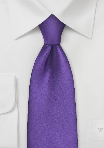 Mikrofaser-Krawatte unifarben violett - 