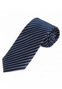 - Krawatte schlank Streifendesign navy silber