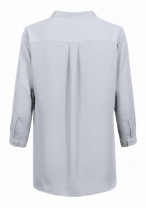 Chiffon-Bluse mit ¾ Arm für Damen (silbergrau)