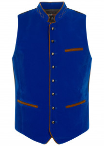  - Samtweste für Herren blau