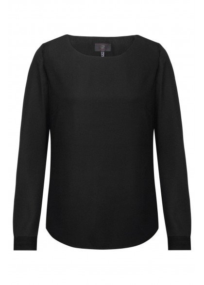 schwarze Chiffon-Bluse von Greiff