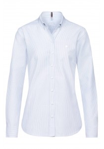 blau/weiß Damen-Bluse Casual Regular Fit