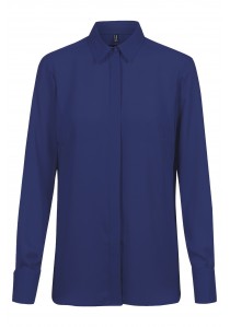 Chiffon-Bluse für Damen in marineblau
