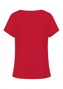 Rote Damen Chiffon-Bluse