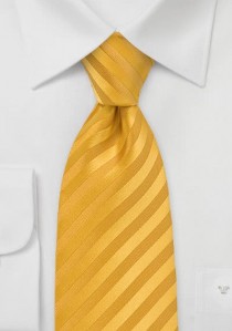  - Krawatte Streifenstruktur unifarben gelb
