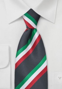  - National-Herrenkrawatte Italien in Grün Weiß