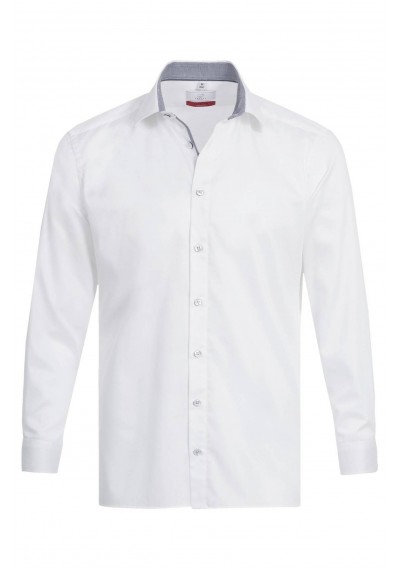 Businesshemd mit Kontrastdetails in blau /Regular Businesshemd mit Kontrastdetails in blau /Regular