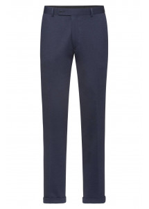 Herren-Jerseyhose Regular Fit Casual in blau meliert