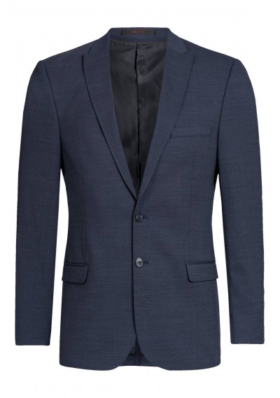 Sakko mit Spitzfacon in Slim Fit (pinpoint marine) Sakko mit Spitzfacon in Slim Fit (pinpoint marine)