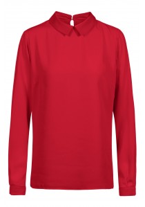 Chiffon-Bluse in rot für Damen