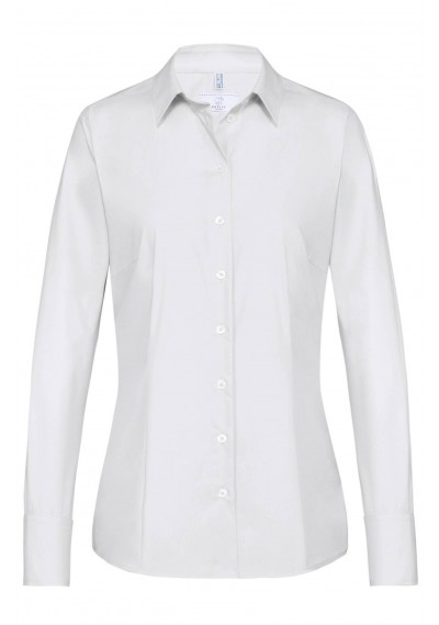 Hemdbluse für Damen in weiß (Regular Fit) - 