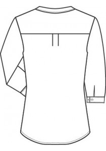 Chiffon-Bluse mit ¾ Arm für Damen (silbergrau)