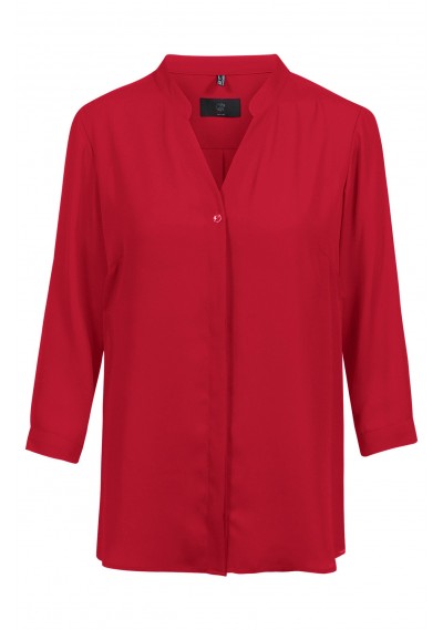 Chiffon-Bluse mit ¾ Arm für Damen (rot) - 