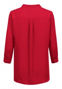 Chiffon-Bluse mit ¾ Arm für Damen (rot)