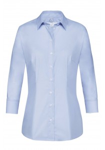  - Damen-Bluse mit Kent-Kragen in Bleu / Regular