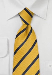  - Krawatte Gelb Streifendesign-Pattern