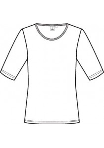 Damen-Shirt (1/2 Arm) Schwarz