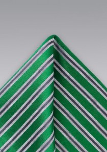  - Einstecktuch Grün Streifenstruktur