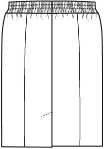 Damen-Schlupfrock mit elastischer Bund (hellgrau)
