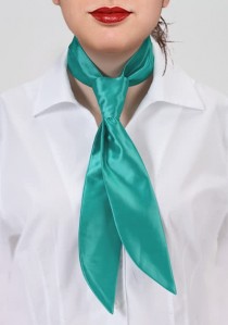 Krawatte für Damen aqua Mikrofaser