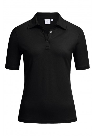 Polo-Shirt für Damen (Kent-Kragen) Schwarz - 