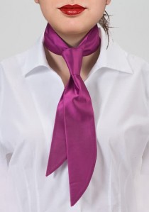  - Krawatte für Damen magenta Mikrofaser