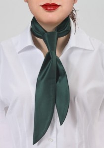  - Krawatte für Damen dunkelgrün Poly-Faser